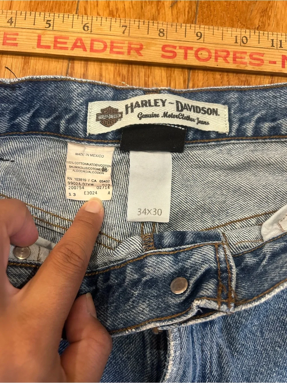 Vintage Harley-Davidson Men’s Jeans 34x30 Blue Denim Regular Fit MotorClothes
